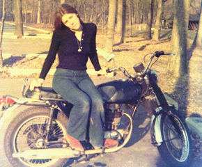 my 1968 BSA 441 during the black paint job process