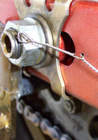 Axle Nut safety wired