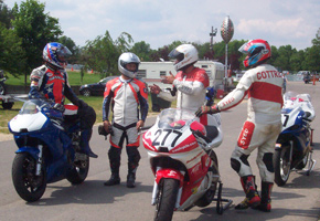 Pit road leaving for track at turn 5